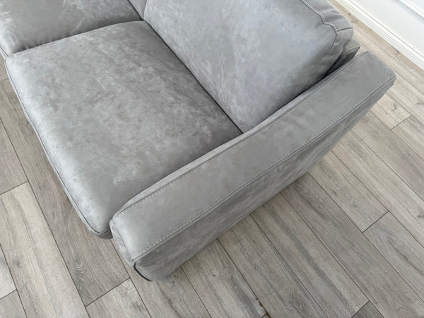 Optimus 3 Seater Sofabed Sofa Silver Grey Microfibre