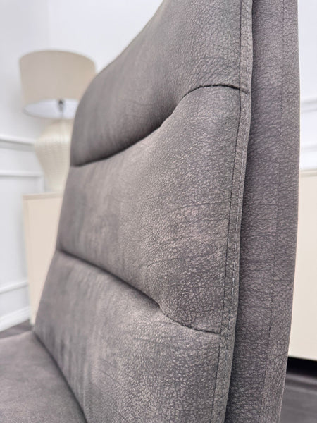 Njord Swivel Dining Chair Anthracite Grey Fabric (Choose Quantity)