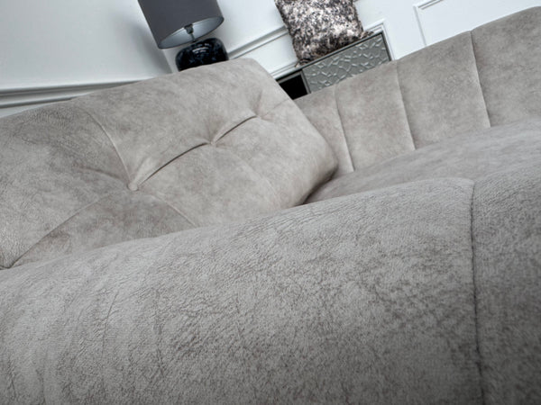 Furniture Village Ariana Classic Back Fabric Snuggler Armchair Cream Brass