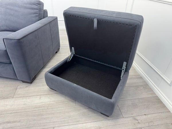 Sonno Electric 3 Seater Sofa Bed + 2x Armchairs Sofa Set Charcoal Grey + footstool