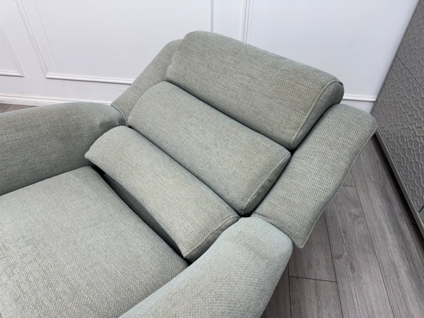 Parker Knoll Colorado Duck Egg Blue Fabric Armchair Power Recliner
