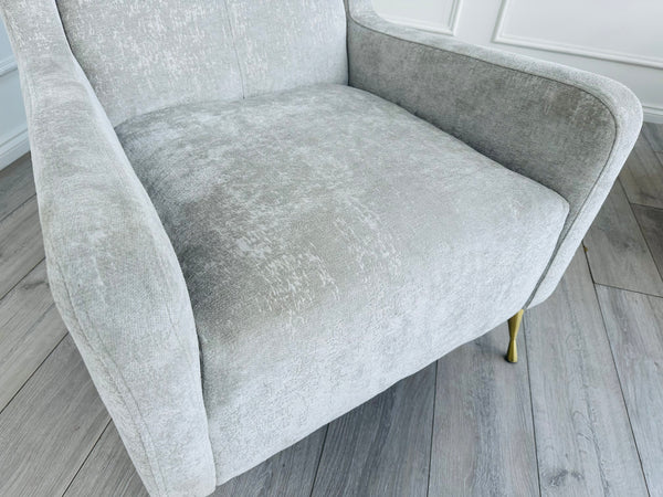 COOPER Grey High Wing Back Accent Armchair