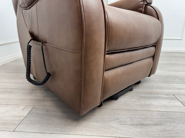 Parker Knoll Boston Leather Lift and Rise Recliner Armchair Brown Leather RRP £3445
