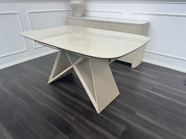 Mirage Small Extending Dining Table marble-effect ceramic top 140-170cm