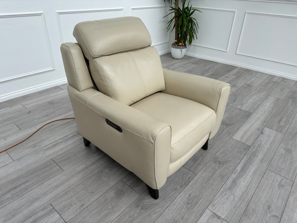 Zen Leather Power Recliner Chair Power Headrest Power Lumber