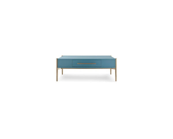 Designer Kitty Coffee Table - Matt Teal/Golden Legs