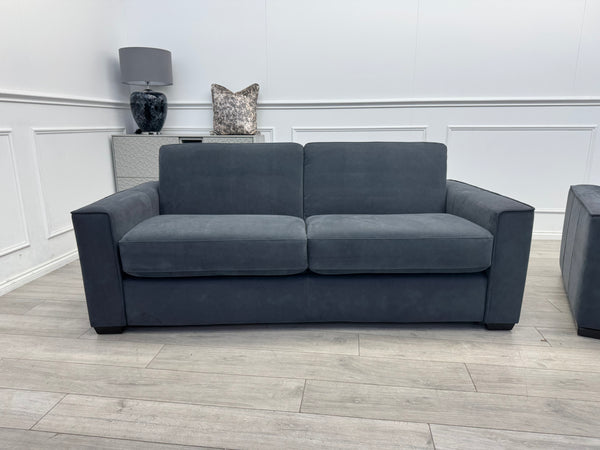Sonno Electric 3 Seater Sofa Bed + 2x Armchairs Sofa Set Charcoal Grey + footstool