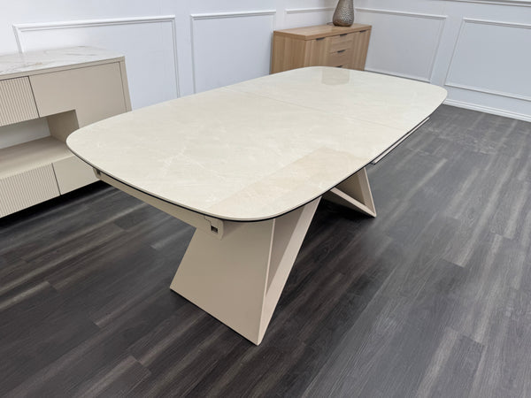 Mirage Large Extending Dining Table marble-effect ceramic top 180-240cm