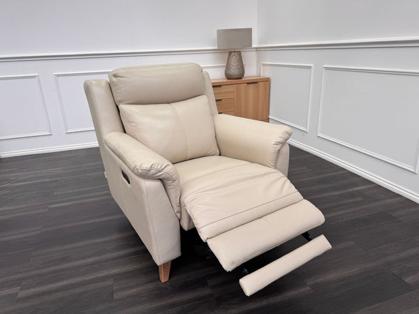 La Z Boy Kenzie Leather Power Recliner Power Headrest Leather Armchair