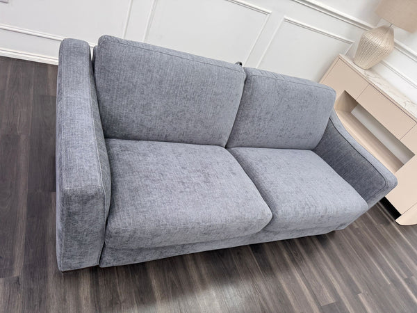 Optimus 3 Seater Grey Fabric Sofa Pull Out Bed Including Mattress