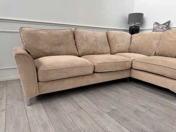 Legend Fabric Terminal End Corner Sofa Footstool Mushroom