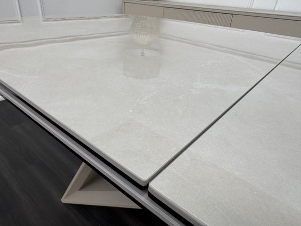 Mirage Large Extending Dining Table marble-effect ceramic top 180-240cm