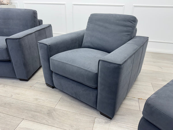 Sonno Electric 3 Seater Sofa Bed + 2x Armchairs Sofa Set Charcoal Grey + footstool