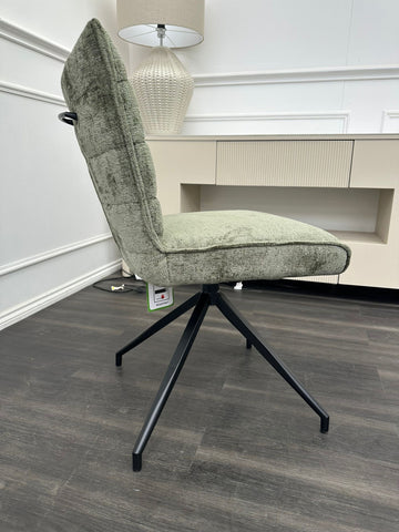 FV Saturn Green Fabric Swivel Dining Chair (Choose Quantity)