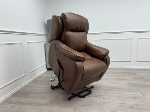 Parker Knoll Boston Leather Lift and Rise Recliner Armchair Brown Leather RRP £3445