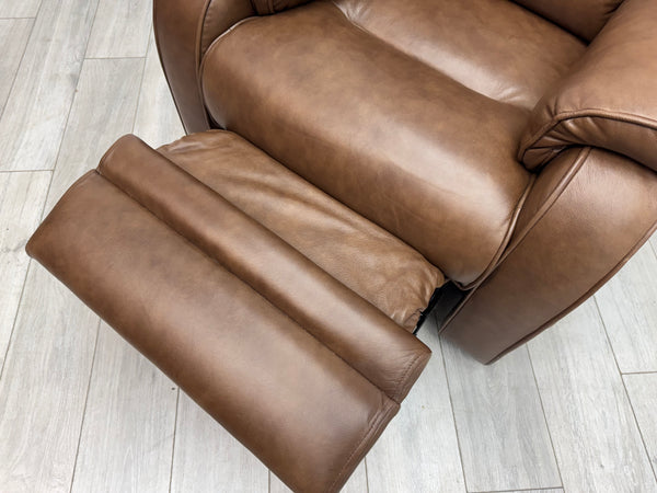 Parker Knoll Boston Leather Lift and Rise Recliner Armchair Brown Leather RRP £3445