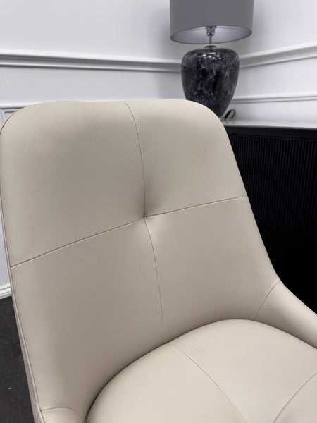 FV Avorio Pale Grey Faux Leather Cantilever Dining Chair (Choose Quantity)