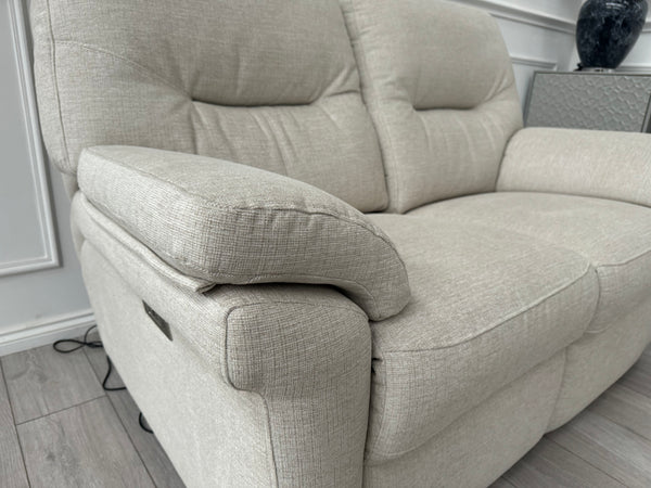 G Plan Seattle Cream Fabric 2+2 Seater Power Recliner Sofa Set