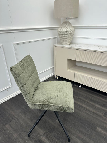 FV Saturn Green Fabric Swivel Dining Chair (Choose Quantity)