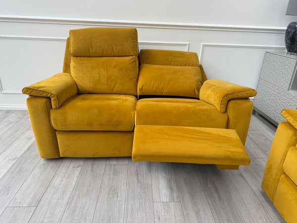 Thornbury/Harper 2+2 Seater Sofa Set Power Recliner Mustard RRP £7590