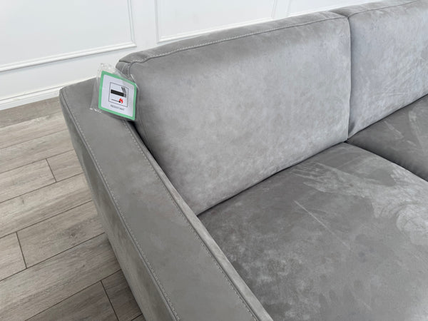 Optimus 3 Seater Sofabed Sofa Silver Grey Microfibre