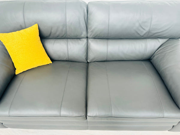 Cozee Dark Grey Leather 2.5+2 Seater Sofa Set