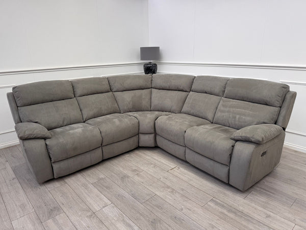 Moreno Large Corner Grey Fabric Power Recliner