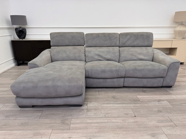 Xavier 3 Seater Fabric Power Recliner Chaise End Sofa L Shape Corner
