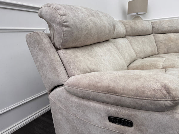 Moreno Large Corner Plush Velvet Set Power Recliner
