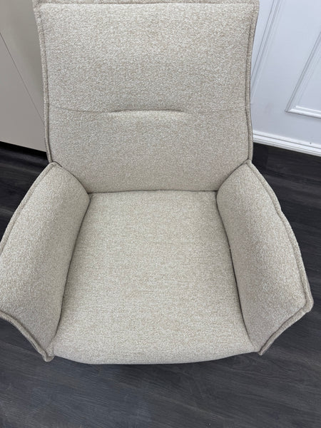 Mirage Taupe Beige Fabric Dining Chairs - bucket armchair (choose quantity)