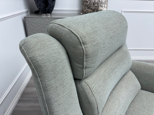 Parker Knoll Colorado Duck Egg Blue Fabric Armchair Power Recliner
