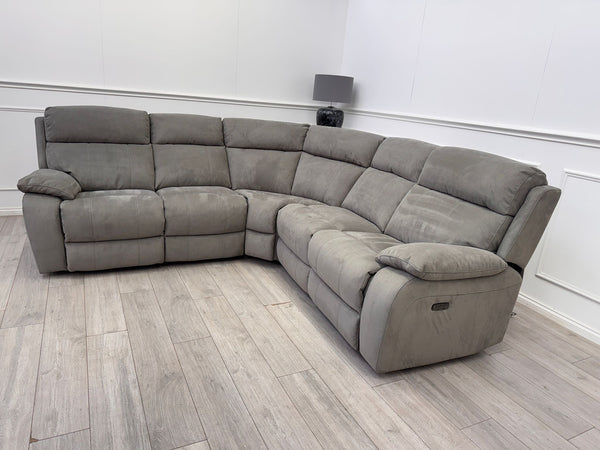 Moreno Large Corner Grey Fabric Power Recliner
