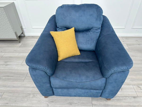 Jackson Power Recliner Armchair Stingray Indigo Fabric RRP £1,809