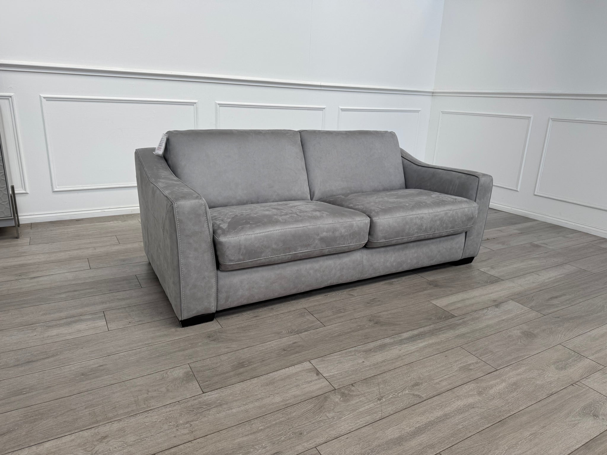 Optimus 3 Seater Sofabed Sofa Silver Grey Microfibre