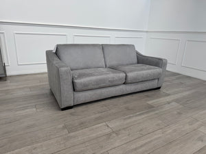 Optimus 3 Seater Sofabed Sofa Silver Grey Microfibre