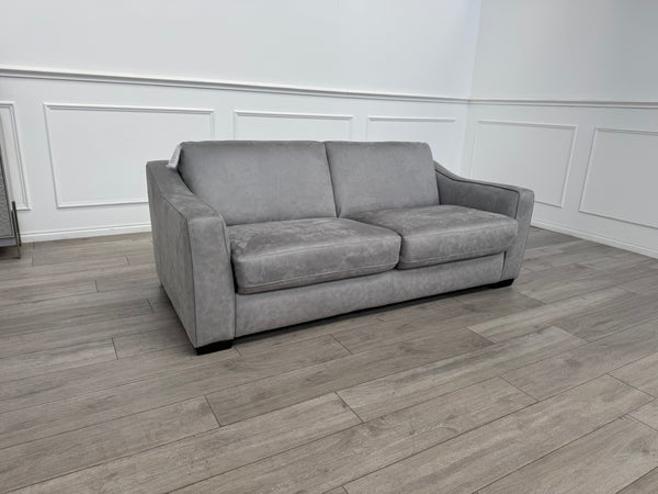 Optimus 3 Seater Sofabed Sofa Silver Grey Microfibre