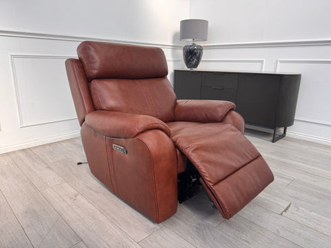La-Z-Boy Winchester Brown Leather Power Recliner Armchair