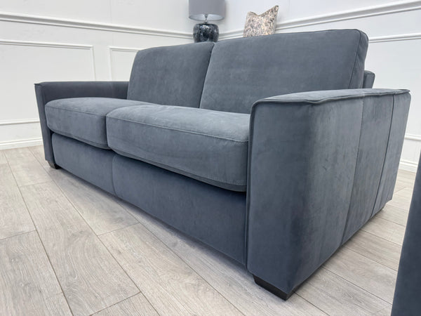 Sonno Electric 3 Seater Sofa Bed + 2x Armchairs Sofa Set Charcoal Grey + footstool