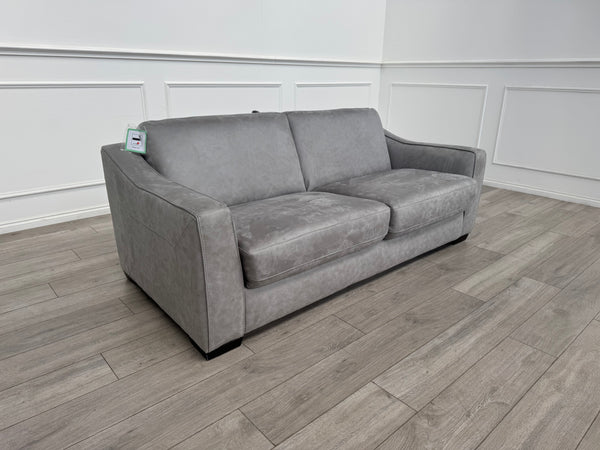 Optimus 3 Seater Sofabed Sofa Silver Grey Microfibre