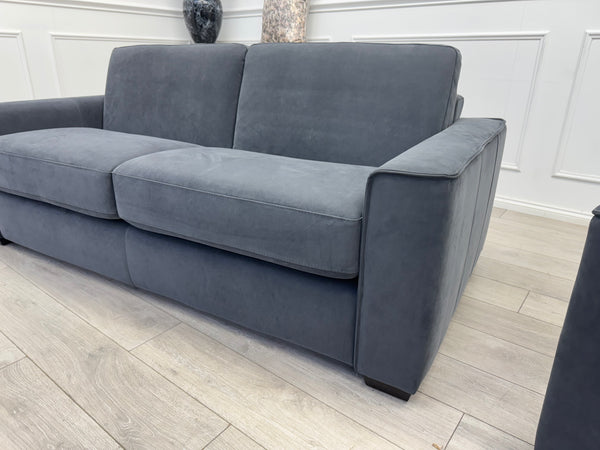 Sonno Electric 3 Seater Sofa Bed + 2x Armchairs Sofa Set Charcoal Grey + footstool