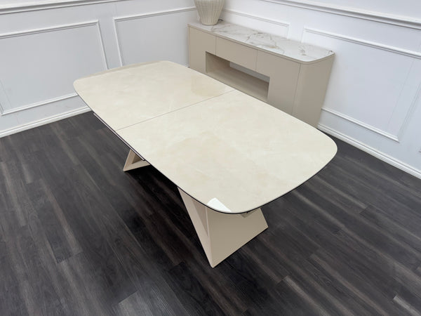 Mirage Large Extending Dining Table marble-effect ceramic top 180-240cm
