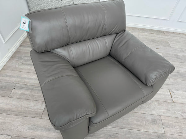 Cozee Armchair Set in Grey Pure Leather