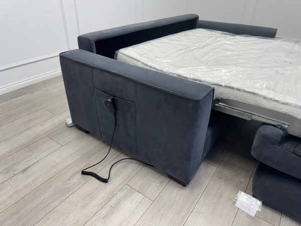 Sonno Electric 3 Seater Sofa Bed + 2x Armchairs Sofa Set Charcoal Grey + footstool