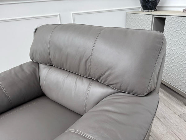 Cozee Armchair Set in Grey Pure Leather