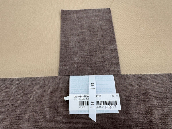 French Connection Zinc Mocha 4 Seater Sofa and Cuddle Loveseat Chair Sofa Set