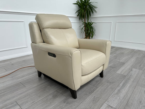 Zen Leather Power Recliner Chair Power Headrest Power Lumber