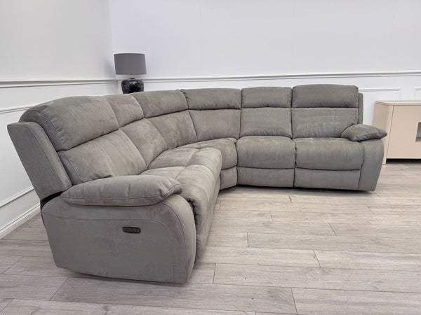 Moreno Large Corner Grey Fabric Power Recliner