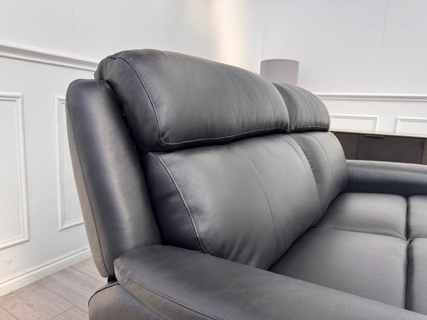 La-Z-Boy Paris 3 Seater Black Leather Power Recliner Sofa