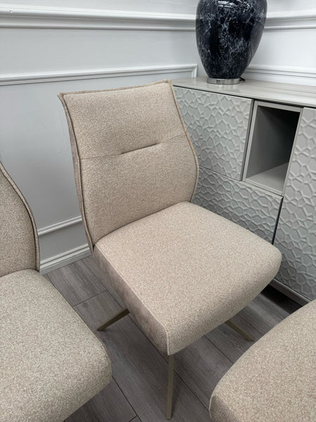 Furniture Village Mirage Taupe Beige Fabric Dining Chair (choose quantity)