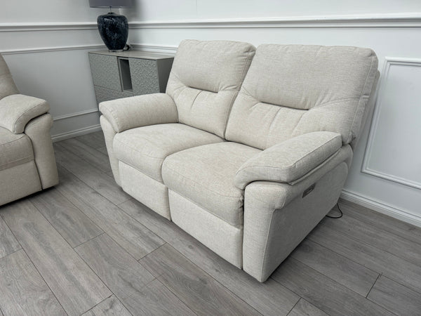 G Plan Seattle Cream Fabric 2+2 Seater Power Recliner Sofa Set